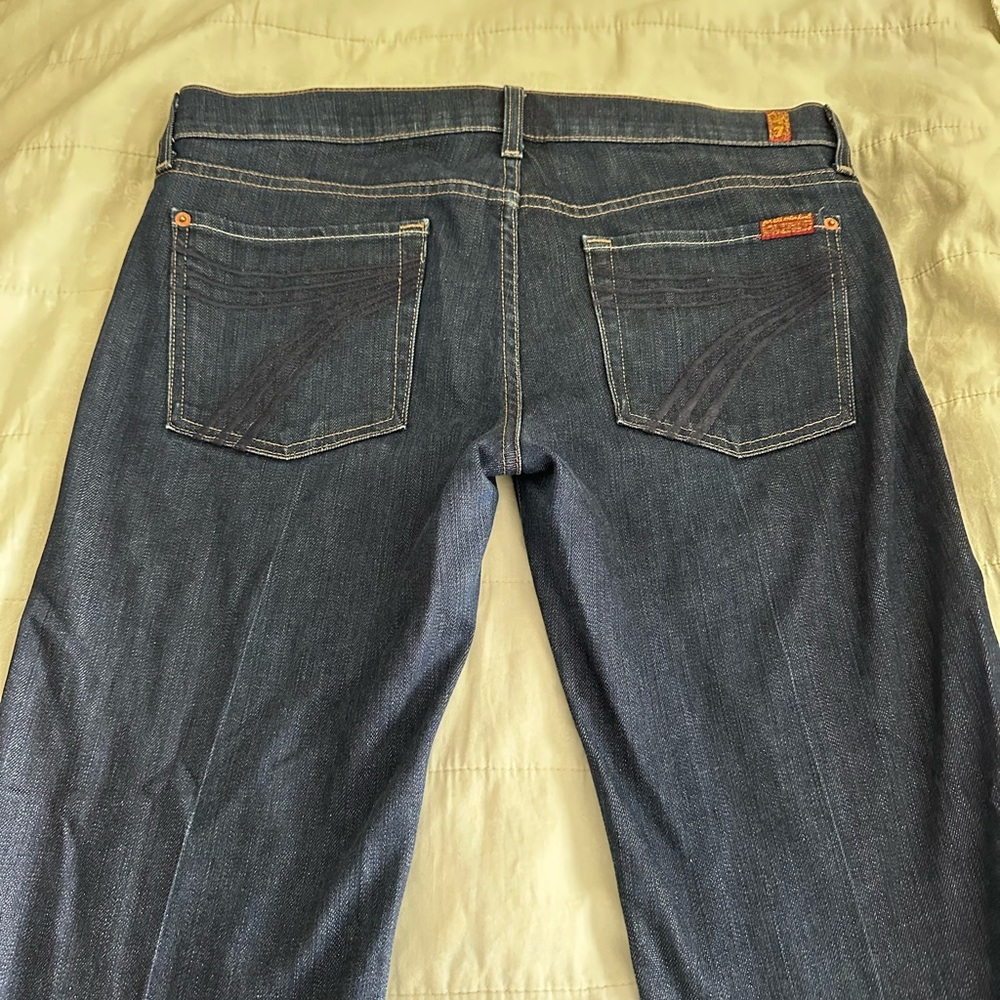 7 For All Mankind Women's Boot Cut Jeans - Dark Blue size 32